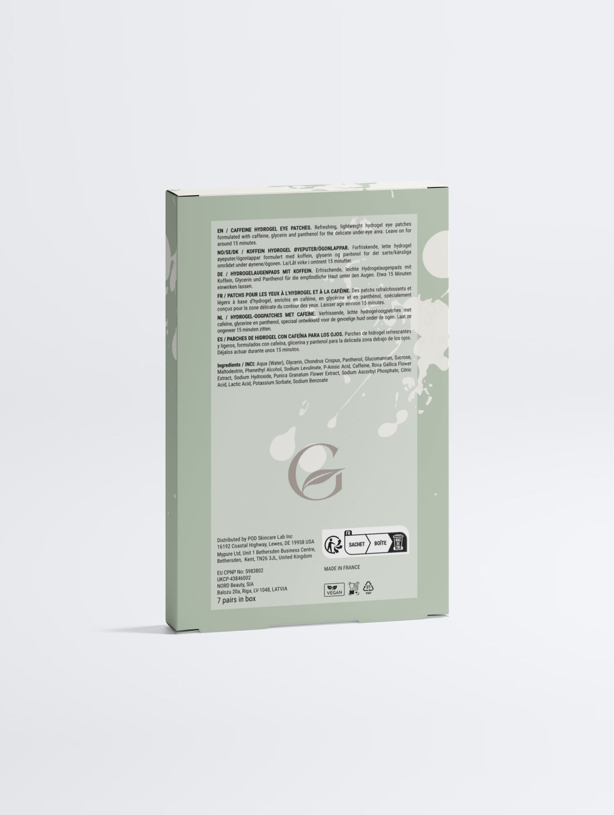 Patchs yeux caféine & vitamine C — 7 paires