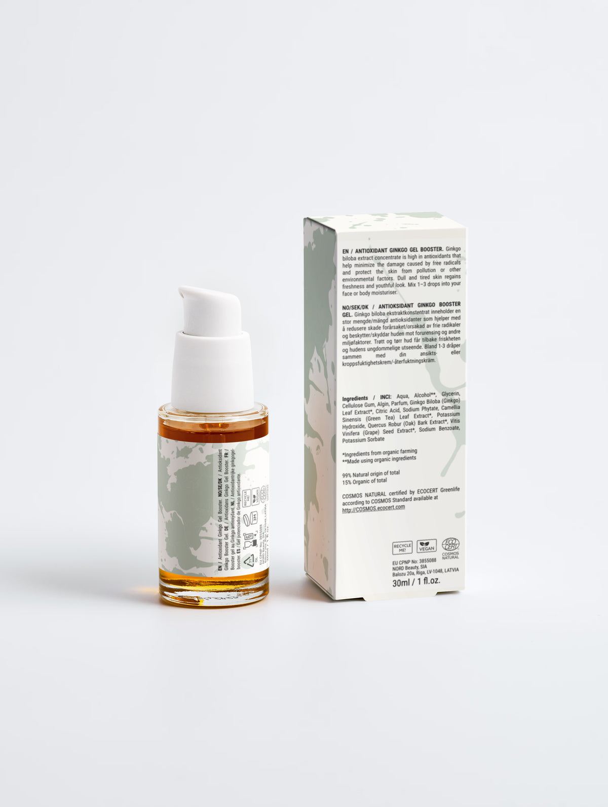 Gel booster antioxydant au ginkgo biloba